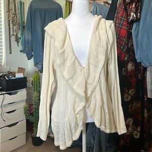 Crochet style layering sweater 2x